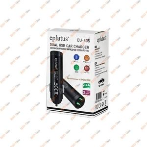 Автомобильное зарядное устройство 2 USB + вольтметр Eplutus - CU-505