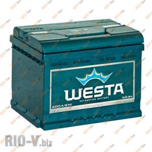 Аккумулятор 60А + левый 600А WESTA - WESTA-60А-L