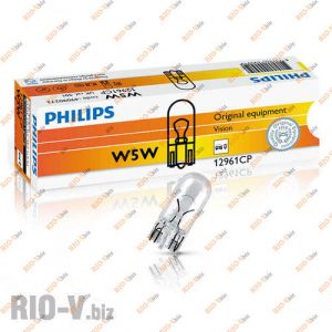 Лампа б/ц W5W 12V Philips - 12961CP