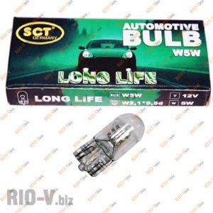 Лампа б/ц W5W 12V SCT - 202112