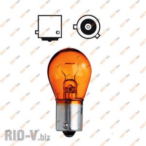 Лампа поворота оранжевая PY21W 12V SCT иномарка - 202297
