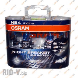 Лампа HВ4 12V 51W Osram +110 NIGHT BREAKER DUOBOX - 9006NBPDUOBOX