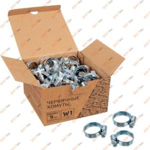 Хомут червячный 16-27 мм (в упак. 100 шт) Lavita - LA15-16-27