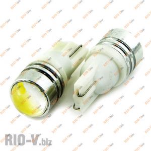 Лампа б/ц диодная белая линза - 5W5-T10-12V-1,5W-Linza