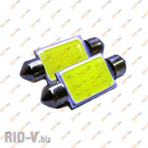 Лампа салона 12V 36 мм 12 диодов COB белый - T11-cob-12led-36mm-white