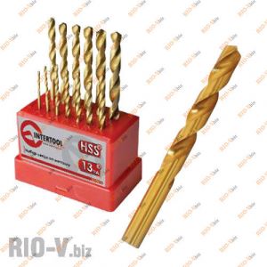 Сверла по металлу титан 19 шт 1.0-10.0 мм Intertool - SD-0119