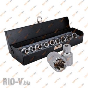 Набор головок звездочек 10-24 мм 9 шт Intertool - ET-6014