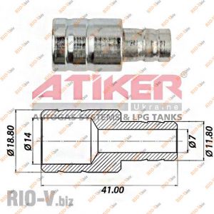Переходник 19х12 тосольный Atiker - HB.1912