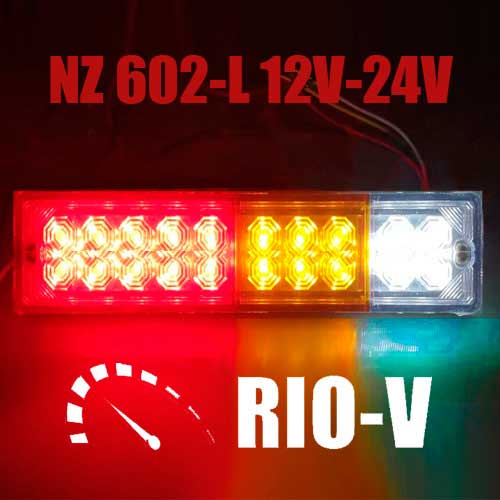 Фото Фонарь прицепа задний NZ 602-L 12V-24V (к-т 2 шт) 20 LED | Сегодня купить в RIO-V.biz