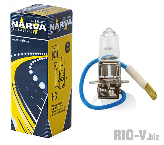 Фото Лампа накаливания NARVA H3 12V 55W PK22s 