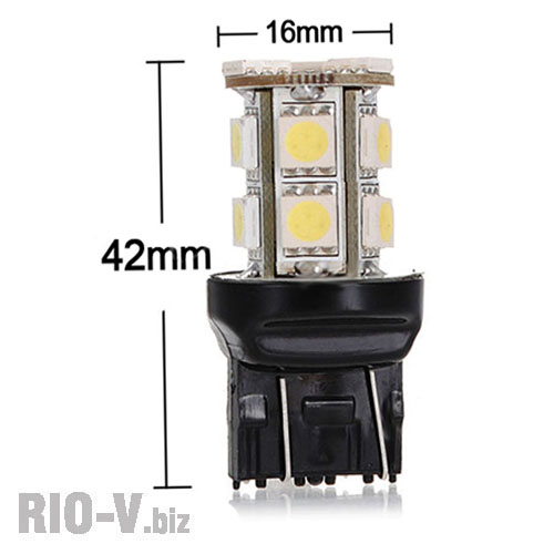 Светодиод W21W W3x16d T20 12V 13SMD 