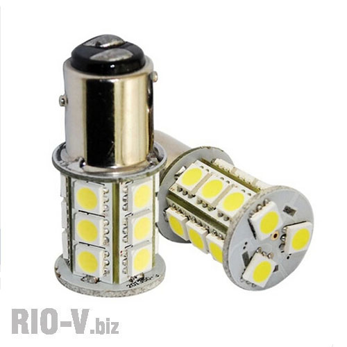 Светодиод BAY15d S25 12V P215W 13SMD WHITE Двухконтактная 12T25/5-W/13SMD