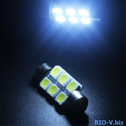 Фото Festoon C5W 36mm 12V 6SMD обманка (белый)