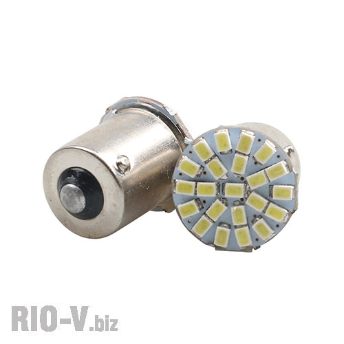 Светодиод BA15s 12V P21 22SMD таблетка (белый)