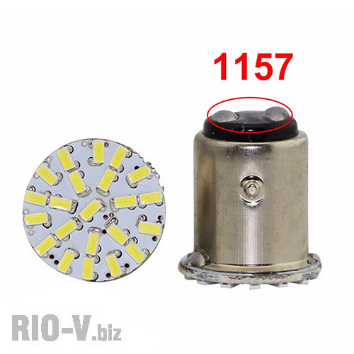 Светодиод BA15s 12V P21/5W 22SMD таблетка (белый)