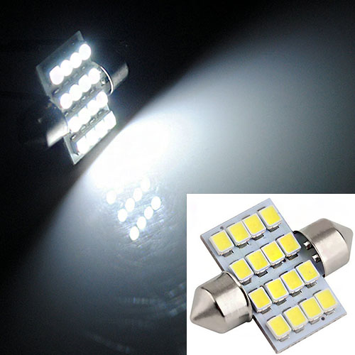 Светодиод Festoon C5W 31mm 12V 16SMD (белый)