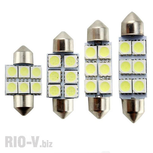 Фото діод Festoon C5W 36mm 12V 6SMD