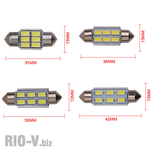 Фото Світлодіод Festoon C5W 36mm 12V  